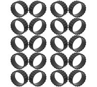 20 Pezzi Silicone Antiscivolo per Base Candela Anello Stabilizzatore Nero | Gomma Resistente al Calore, per Candelieri e Basi Taper, Uso Casa e Servizio Ristorante