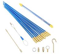 20 pezzi Sonda Passacavi, Sonda Elettricista da 33CM Estrattore per Cavi con Molla di Guida e Gancio Ausilio per Inserimento Flessibile Set di Aste a Spirale per la Posa di Cavi in Fibra Ottica