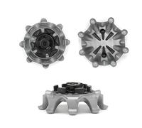 20 Pezzi Sostituire Tacchetti Per Scarpe Da Golf- Punte Mit Einem Runden Loch In Der Mitte- Compatibile Con FootJoy, Nike, New Balance, Under Armour, Callaway, Adidas(Grigio)