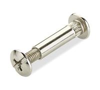 20 Pezzi SOTECH Manicotti Viti CONNECT Ø 8 mm con Filettatura M6 Viti di Collegamento con Manicotto Acciaio Nichelato per Legno Spesso 31-40 mm Connettori per Armadi Intaglio a Croce PZ2