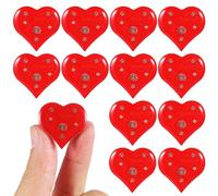 20 Pezzi Spilla a Cuore Luminosa Rossa, in Plastica | Effetto Lampeggiante, per Feste e Matrimoni, per Giacche e Camicie, Accessorio Romantico Stile Casuale