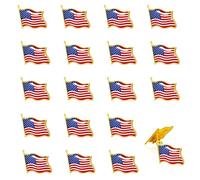 20 Pezzi Spilla Bandiera USA Spilla Stati Uniti Metallo Nazionale Pin Badge Bandiera Americana Pin da Bavero per Decorazione di Vestiti Giacca Zaini Cappelli Abbigliamento Souvenir Regali