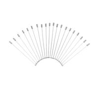 20 Pezzi Spilla di Sicurezza in Metallo Argentato con Pietre Decorative | Cravatta e Sciarpa, Chiusura a Barra con Terminali di Arresto, 95mm, per Gioielleria e Lavori Creativi