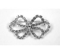 20 PEZZI Spilla Papillon fiocco con strass argento decorazione bombonier
