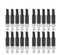 20 pezzi Spina di alimentazione maschio CC con blocco, spina maschio CC 5,5 x 2,1 mm, connettore a barilotto con terminale a saldare per lettori multimediali audio, apparecchiature