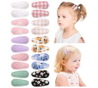 20 pezzi stampa floreale 1,5 pollici fermagli per capelli e fasce per bambini - Barrette antiscivolo e accessori per capelli per bambini