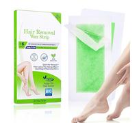 20 Pezzi Strisce Epilatorie, Strisce Epilatorie in Tessuto non Tessuto, Strisce Depilatorie Strisce per Ceretta di Cera di Carta Non Tessuto per Ceretta per Gambe, Braccia,Ascelle e Zona Bikini-verde
