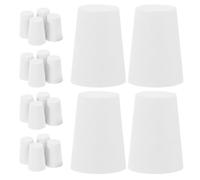 20 Pezzi Tappo in Gomma per Provette e Fiasche Coniche, Bianco | Design Conico e Diametro Esatto, Superficie senza Bave, per Bagni D'acqua e Prove di Laboratorio