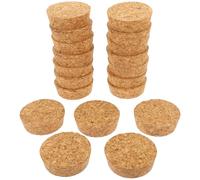 20 Pezzi Tappo Sughero Conico per Bottiglie 43x38x18 Mm in Legno