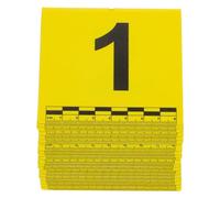 20 Pezzi Targhe di Evidenza Numerate con Scala, Plastica Gialla | Misurazione Precisa e Documentazione, Design Stabile con Foro Superiore, Uso Interno ed Esterno, 9, 00x7, 50x7, 00cm