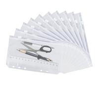 20 Pezzi Tasche Raccoglitore A6, 6 Fori Raccoglitore Sacchetto con Cerniera, Cartelle Tasche, Trasparente Impermeabile Cerniera Borsa a Fogli Mobili per Documenti, Quaderni, Foto, Fattura, Carte