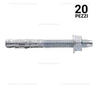 20 pezzi Tassello ancorante metallico T11 16 x 110 mm
