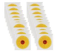 20 pezzi trappole per mosche, adesivi per finestre a forma di girasole, trappole per mosce, adesivi per mosche, trappole per mosche, adesivi per piante e bidoni da soffitto per uso domestico