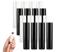 20 Pezzi Tubetti Vuoti per Rossetto, 5g, Nero e Bianco, Plastica, Contenitori con Tappo a Vite per Balsamo Labbra, Profumo Solido e Cosmetici Fai da Te