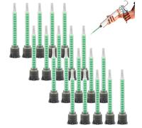 20 Pezzi Ugello per Miscelazione a Resina Epossidica Miscelatore Statico 2K per Colla Bicomponente con Attacco a Baionetta 1,5mm Tubo Trasparente per Adesivi e Sigillanti Industriale