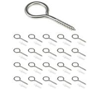 20 Pezzi Vite Perno Occhio,M4 Bulloni Occhio,Vite ad Anello in Acciaio Inossidabile