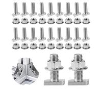 20 Pezzi viti a testa martello,YouXiaor Bulloni e Dadi M8x 30 mm Bulloni Acciaio Inox con dado a flangia per moduli in pV,profilo in alluminio fotovoltaico,serra, fotovoltaico,guida di