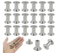 20 pezzi viti per libri Chicago, borchie per pelle, rivetti a vite, per per cinture decorative, portafogli, borse, cappelli, rilegatura di libri, album di ritagli, album fotografici