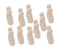 20 pezzi vuoti in legno fai da te persone peg bambole matrimonio cake topper artigianato fai da te ragazza