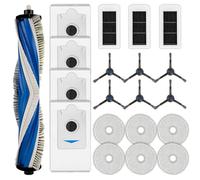 (20 pezzi) X5 Omni Ricambi Per il robot aspirapolvere ECOVACS DEEBOT X5 Pro Omni, 1 spazzola a rullo, 6 spazzole laterali, 4 sacchetti per la polvere, 3 filtri HEPA, 6 panni per il mop, kit accessori