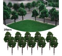 20 Pezzo 8cm Modelleisenbahn-H0 Banyan Alberi Moorbode per strada Raccolta Set