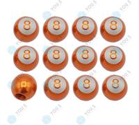20 Pezzo You.S Coperture Valvole Palla Biliardo 8 Arancione per Auto Camion Moto