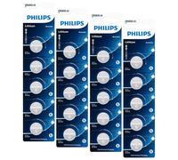 20 PHILIPS CR2032 Litio batteries 3V Cella a Moneta Bottone 5BL Exp 2031 Aug New