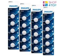 20 Philips CR2032 Litio batteries 3V Cella a Moneta Bottone 5BL Exp 2031 Aug New