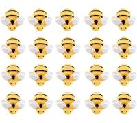 20 piccole api gialle in resina cabochon decorativi con retro piatto a forma di animali con retro piatto, ciondoli a forma di bombo, per ghirlande, feste, decorazione per la casa (M) Durata e