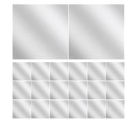 20 piccoli specchi quadrati: piastrelle a specchio autoadesive in acrilico ad