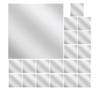 20 piccoli specchi quadrati: piastrelle a specchio autoadesive in acrilico ad