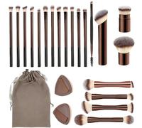 20 Piece Makeup Brushes Set, Brushes Kit for Blending Liquid Powder Concealer Cream Blush, Professional Makeup Brush Set with Soft Portable Case