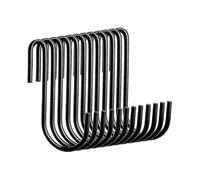 20 Pieces Heavy Duty S Hooks Black S Shaped Hooks Hanging Coat Hanger Hooks