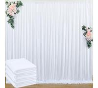 20 piedi x 3 m senza pieghe bianco sfondo tenda pannelli, poliestere fotografia sfondo tendaggi, festa di nozze decorazione casa forniture