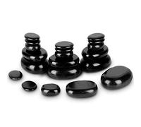 20 pietre for massaggio, forma ovale, basalto nero, roccia ovale, kit for massaggio con pietre calde, set for massaggio rilassante con pietre calde, ideale/regalo perfetto for la donna