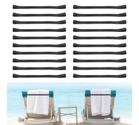 20 piezas bandas de toalla para sillas de playa silicona elásticas coloridas, Bandas para Toallas de Playa estirables de 1,3 mm, clip de toalla de crucero para salón el barco de vacaciones,