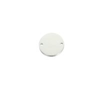 20 piezas de 12-25 mm de acero inoxidable pulido con acabado espejo, discos redondos en para estampar, conectores para hacer joyas, collares (color acero, 12 mm)