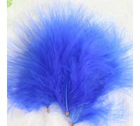 20 piume di tacchino bianche da 8-15 cm, clip soffici per feste di nozze, gioielli fai da te, accessori decorativi con piume [blu]