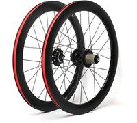 20 Pollici 451 Ruote Bici Pieghevoli/BMX Wheelset Cerchi Freno A V Mozzi A Disco Supporto Cuscinetti Sigillati 8-9-10-11 Velocità Cassetta Sgancio Rapido Anteriore 100Mm Posteriore 135Mm(Nero)