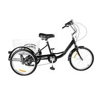 20 pollici 8 velocità 3 ruote triciclo bici adulto con cestino per la spesa per anziani, ragazze, ragazzi, uomini e donne