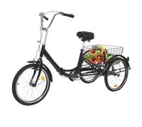 20 pollici triciclo per adulti pollici bicicletta con cestello 3 ruote bicicletta 3 ruote triciciclo pieghevole con 3 ruote per pieghevole regolabile in altezza tricicli, senior, giovani, carico
