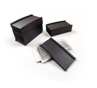 20 Portaetichette magnetiche pretagliate 30 x 80 mm Magnete flessibile con fessure per inserire la carta con plastica protettiva per la marcatura di scaffali.