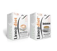 20 preprati in polvere monodose Line@diet per BEVANDE PROTEICHE: 10 CAPPUCCINO + 10 CAPPUCCINO INTENSO