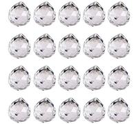 20 prismi a sfera di cristallo trasparente, 20 mm, Feng Shui, prisma sfaccettato da appendere, per lampadari, giardini, finestre, arcobaleno, decorazione per matrimoni
