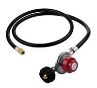 20 PSI Propane Pressure Reducing Valve - Practical High Pressure Hose | Adjustable Grill Regulator with Secure Fittings for Propane Tanks And Outdoor Gear | Heavy-Duty Adapter Line for Camping, Heat