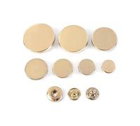 20 pz 10-25mm Bottoni Automatici Bottoni a Pressione in Metallo Bottoni Automatici per Cucire Vestiti Giacca Cappotto Accessori per Cucire, Oro, 12mm