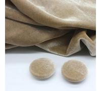 20 PZ 10-28 MM Velluto Oro Bottoni Rotondi Rivestiti in Stoffa Bottoni in Velluto con Bottoni con Gambo in Metallo per Abiti Artigianato Cucito-Beige-25mm