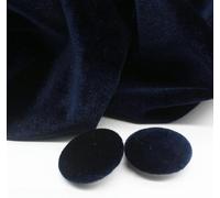 20 PZ 10-28 MM Velluto Oro Bottoni Rotondi Rivestiti in Stoffa Bottoni in Velluto con Bottoni con Gambo in Metallo per Abiti Artigianato Cucito-blu navy-20mm