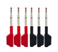 20 pz/10 paia 4 mm rosso nero impilabile spina a banana maschio guaina retrattile connettore a saldare(20 Black)