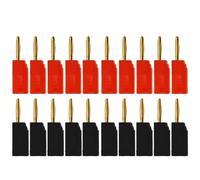 20 pz/10 paia di connettori a banana da 4 mm con dado, connettore placcato in oro con bloccaggio a vite(Socket A(no coating))